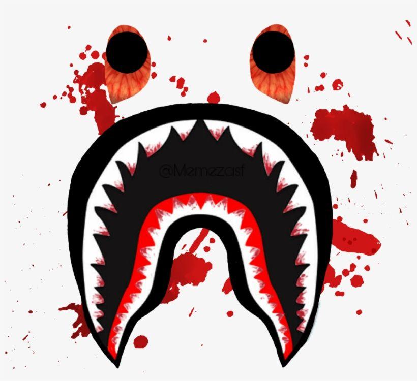 BAPE Red Lightning Logo - Supreme Hypebeast Blood Bloody - Bape Shark Logo Transparent - Free ...