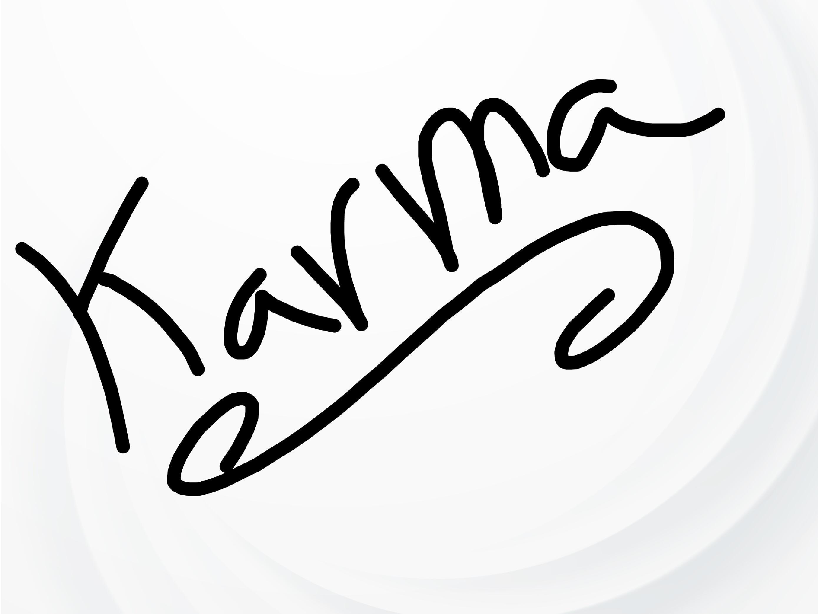 Karma Word Logo - At this point all you need is just post the word 
