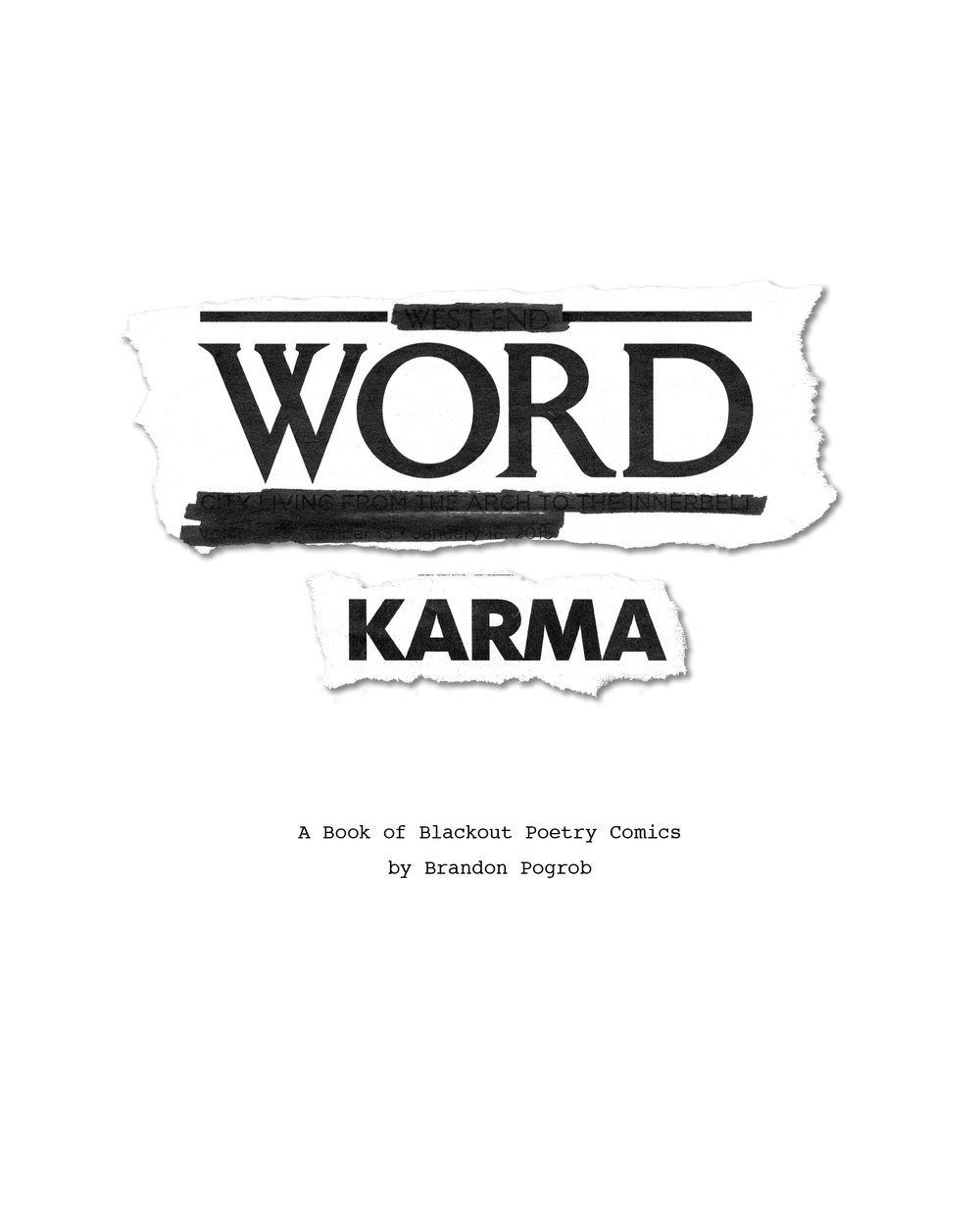 Karma Word Logo - Word Karma — Brandon Pogrob's Portfolio