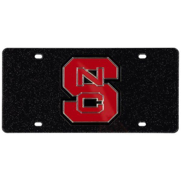 North Carolina Glitter Logo - North Carolina State Wolfpack Glitter License Plate - Black| The ...