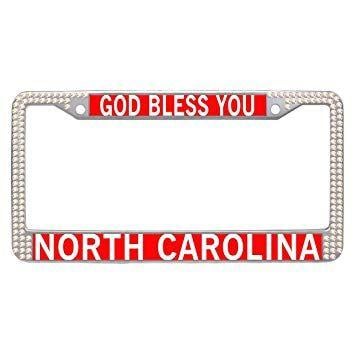 North Carolina Glitter Logo - Amazon.com: Nuoousol god Bless You North Carolina License Frames ...