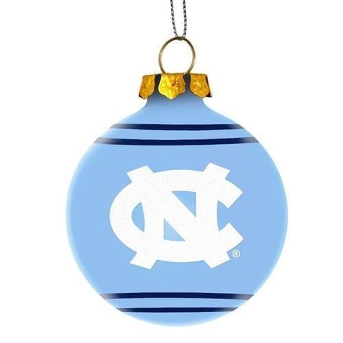 North Carolina Glitter Logo - North Carolina Tar Heels NCAA 2014 Glitter Logo Glass Ball Ornament