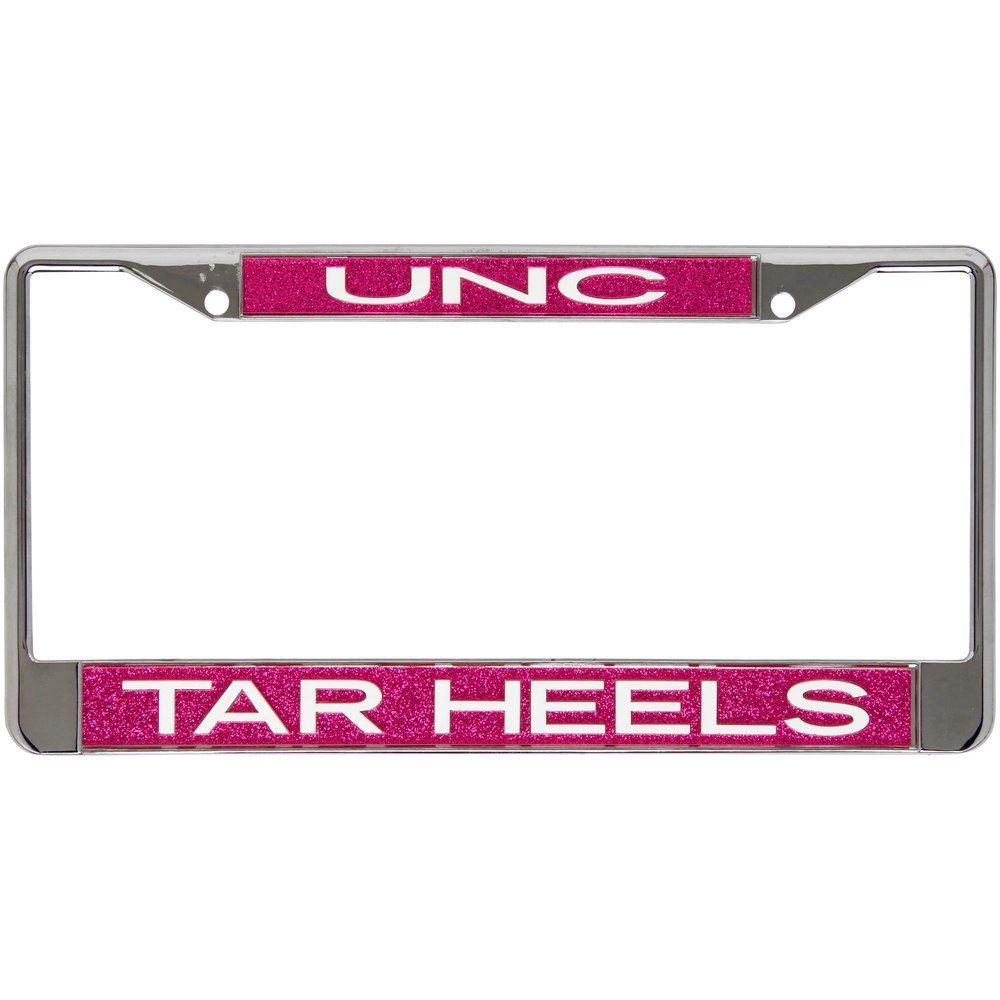 North Carolina Glitter Logo - Women's North Carolina Tar Heels Pink Glitter Acrylic Inlay License ...