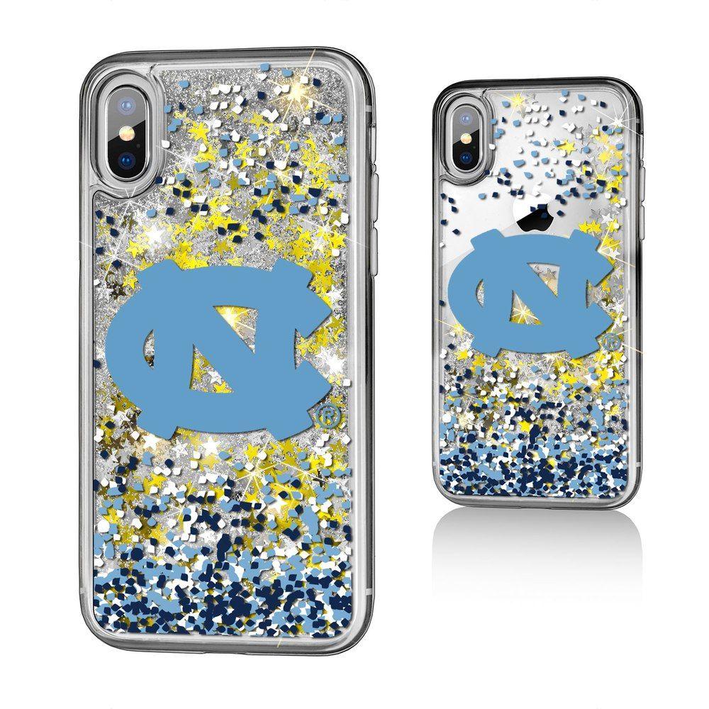 North Carolina Glitter Logo - North Carolina Tar Heels iPhone X/Xs Glitter Confetti Case ...