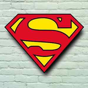 Big Superman Logo - LARGE SUPERMAN LOGO PICTURE PLAQUE BAR PUB USA RETRO SIGN WALL ART ...