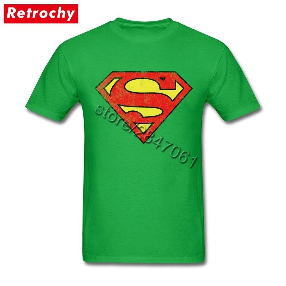 Retro Superman Logo - 90S Retro Punk Rock Vintage Superman Logo T Shirt Men Brand Short ...