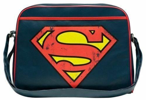 Retro Superman Logo - Superman Bag – Superman Logo Retro Bag – DC-Comics Messenger Bag ...