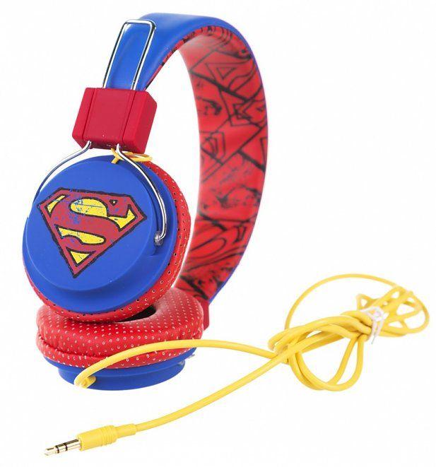 Retro Superman Logo - Superman Vintage Logo Headphones. Retro Shop UK : Retro Clothing