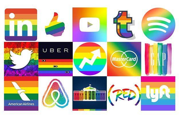 Rainbow Corporate Logo - Beautiful Rainbow Brand Logos Celebrating Marriage Equality