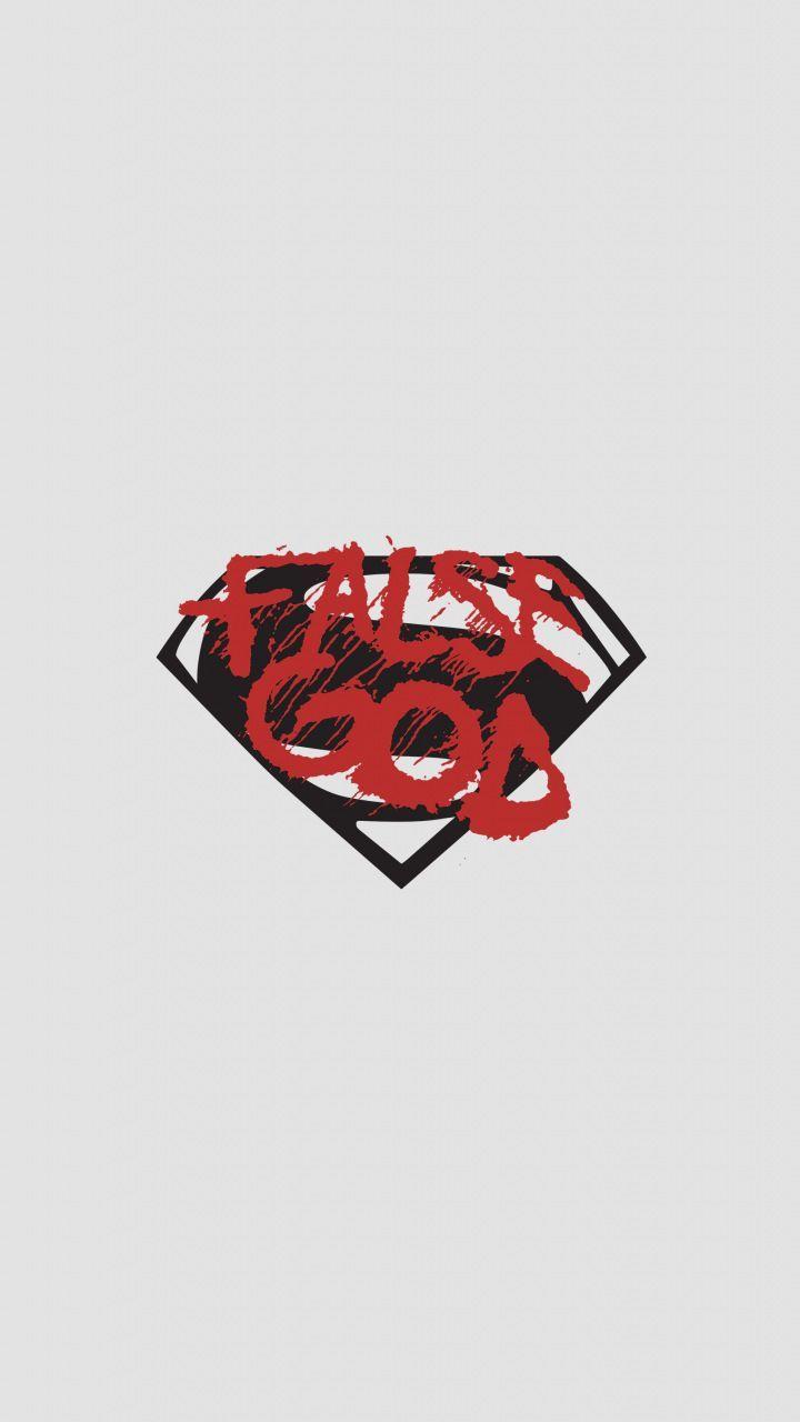 God Superman Logo - False god, batman vs superman, minimal, logo, 720x1280 wallpaper