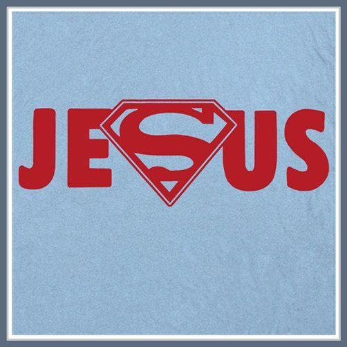 God Superman Logo - Super Jesus T Shirt Cool Christian Shirts Saying Mens Christian ...