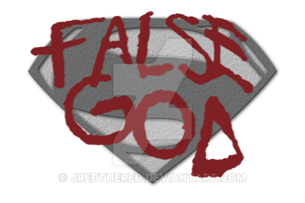 God Superman Logo - Batman V Superman - False God by jredthered on DeviantArt