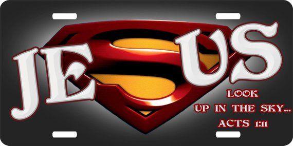 God Superman Logo - Christian Lord GOD Jesus Christ Superman Acts 1:11 License