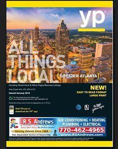 YP Yellow Pages New Logo - Atlanta YP 2018 Yellow Pages Directory, BRAND NEW January 2018