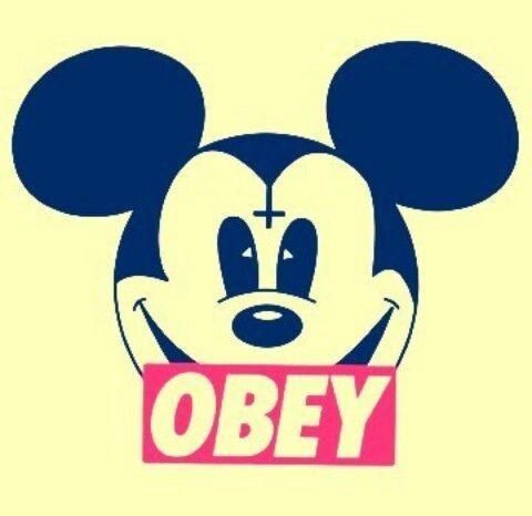 Mickey Mouse Obey Logo - Mickey Mouse #Obey.'☆ shared by JustAGirllx on We Heart It
