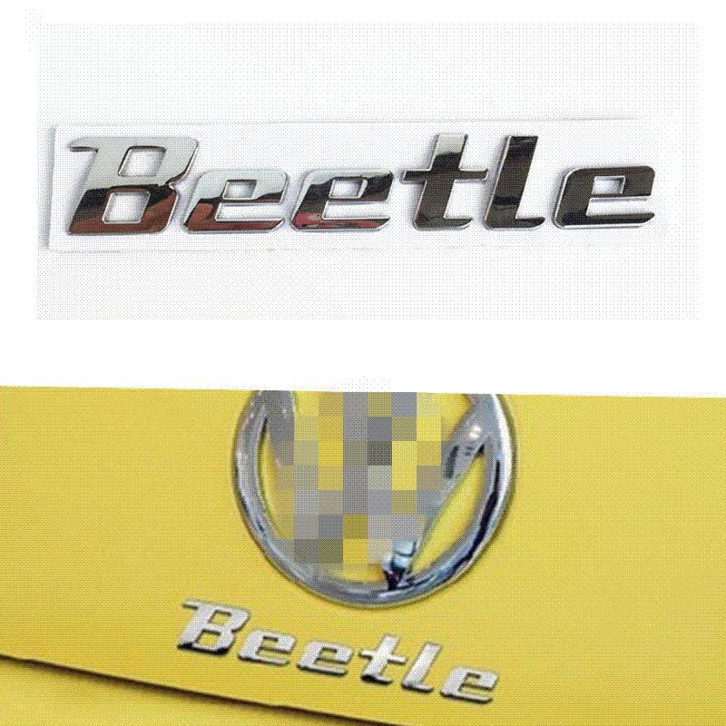 VW Beetle Logo - 2019 3D Chrome Metal Sticker Beetle Emblem Badge Logo Decal For ...