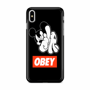 Mickey Mouse Obey Logo - Obey Mickey Mouse iPhone X Case