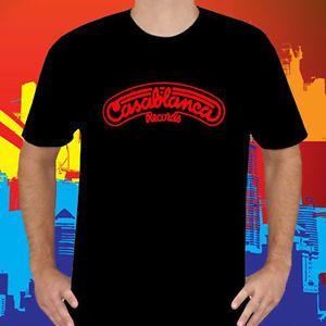 Famous Record Label Logo - New Casablanca Records Famous Disco Label Logo Men's Black T-Shirt ...