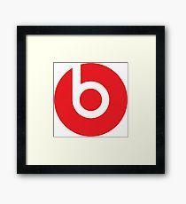 Red and Black Beats Logo - Dr Dre Framed Prints