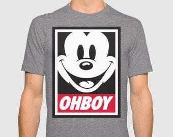 Mickey Mouse Obey Logo - Mickey mouse obey | Etsy
