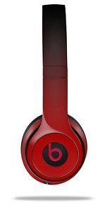 Red and Black Beats Logo - Skin Beats Solo 2 3 Smooth Fades Red Black Wireless Headphones ...