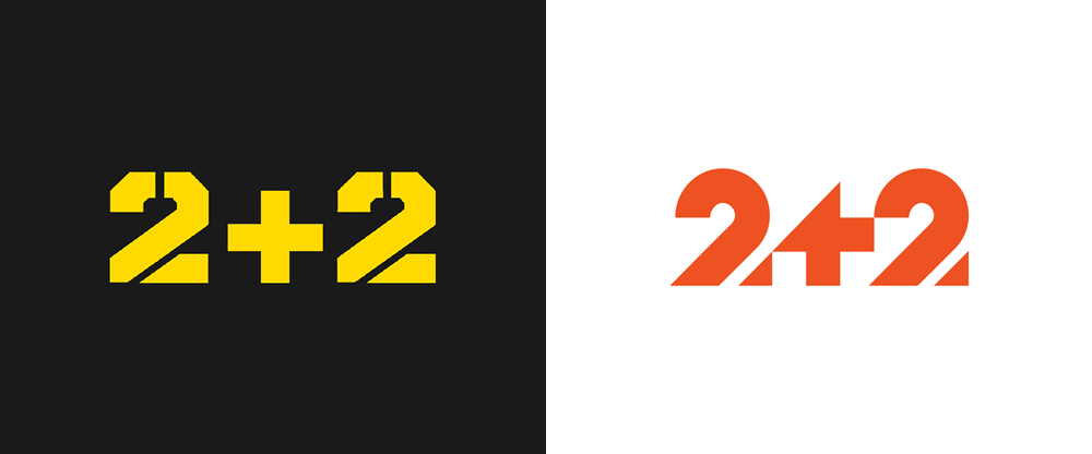 Orange Plus Logo - Brand New: New Logo, Identity, and On-air Graphics for 2+2