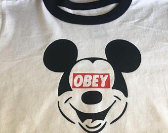 Mickey Mouse Obey Logo - Mickey mouse obey | Etsy