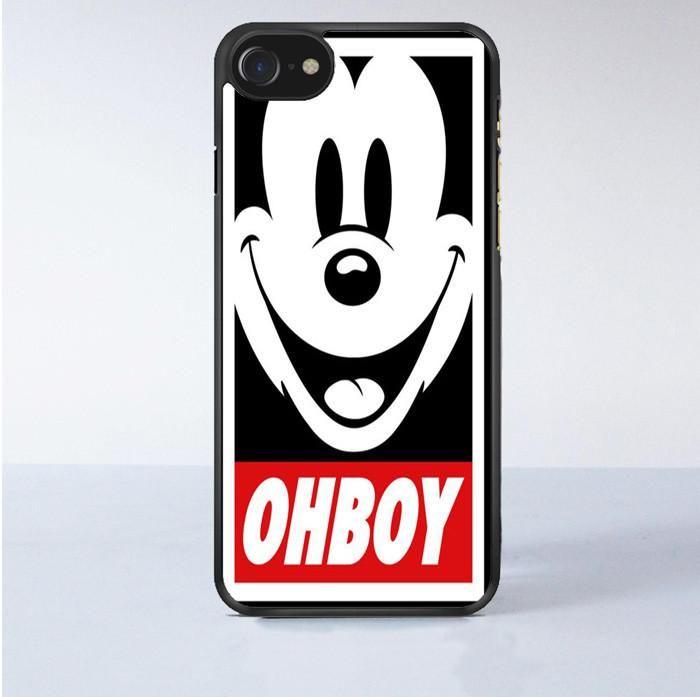 Mickey Mouse Obey Logo - Mickey Mouse Disney Obey Ohboy Funny iPhone 7 Case - casemighty