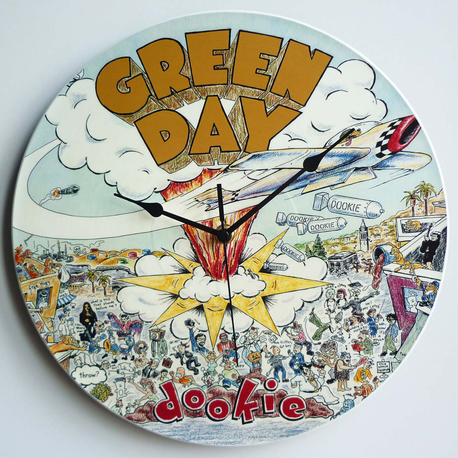 Green Day Dookie Logo - Greenday – Dookie' – 12″ LP Vinyl Record Wall Clock | The Records ...