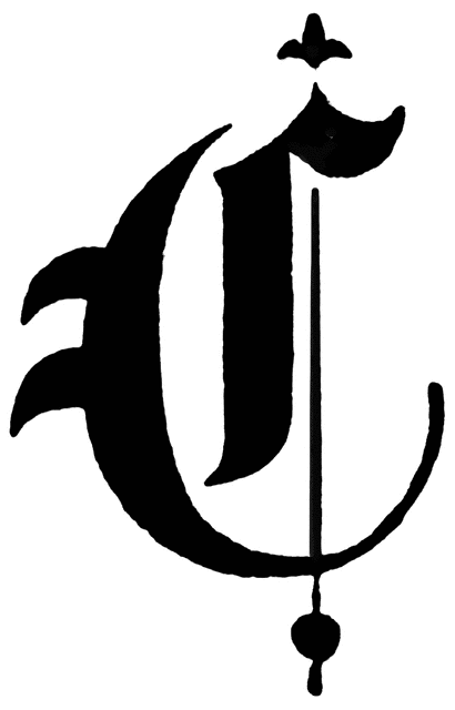 Old C Logo - C, Old English title text