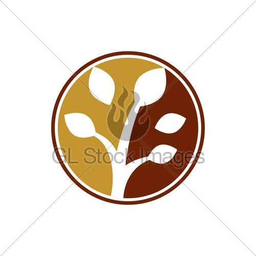 Brown Tree Circle Logo - Tree Circle · GL Stock Image