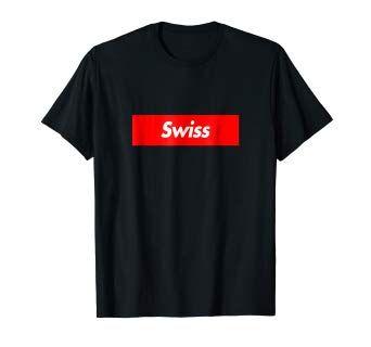 T Swiss Logo - Amazon.com: Swiss Box Logo Slogan Funny T-Shirt: Clothing