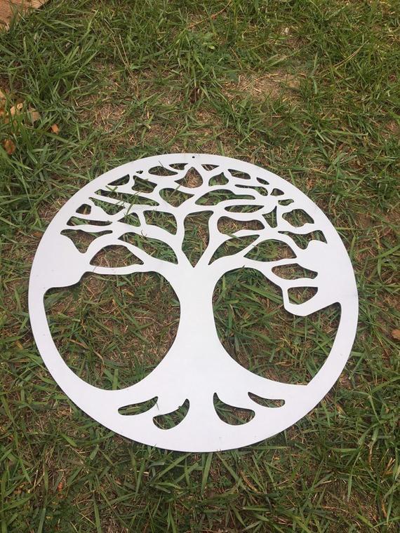 Brown Tree Circle Logo - Tree of Life Wall Hanging Tree of Life Family Tree Art Decor | Etsy