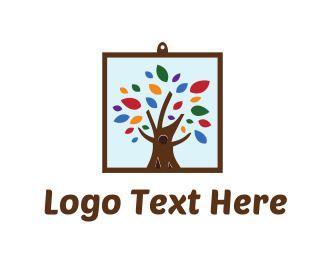 Brown Tree Circle Logo - Tree Logo Maker. Create A Tree Logo