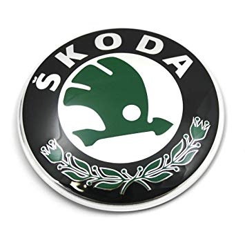 Skoda Logo - Skoda 3U0853621B MEL, emblem, logo, front bonnet badge: Amazon.co.uk ...