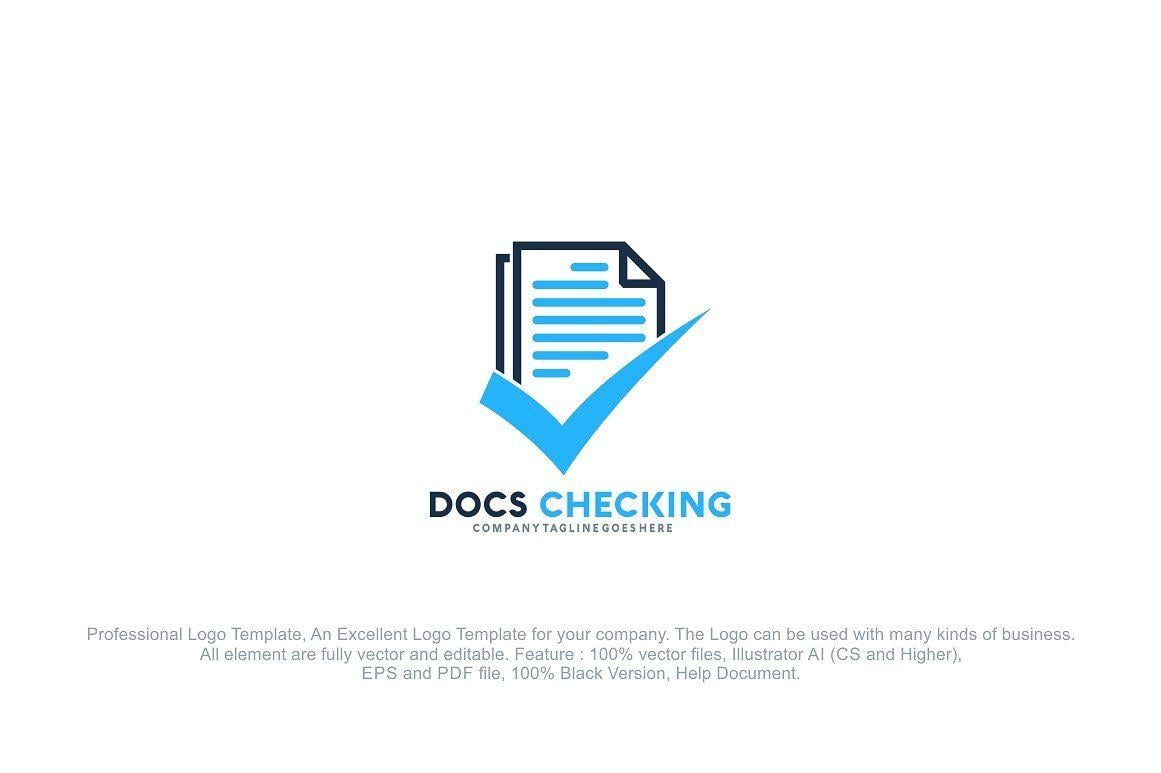 Document Logo - Document Check Logo Template