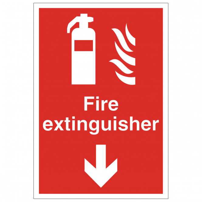 Fire Extinguisher Arrow Logo - Extinguisher Symbol Arrow Down Safety Sign Signs from BiGDUG UK