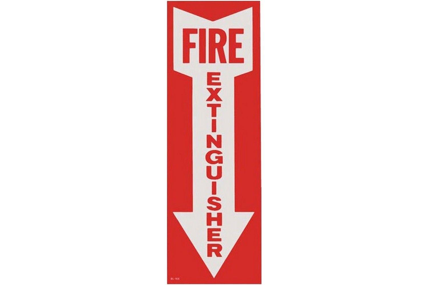 Fire Extinguisher Arrow Logo - FIRE EXTINGUISHER ARROW SIGN X 12