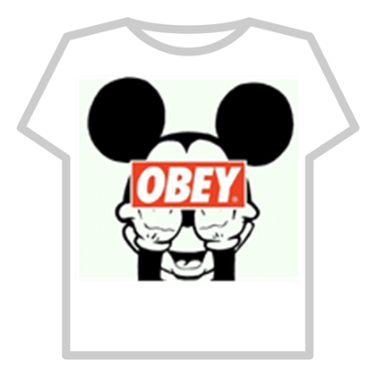 Mickey Mouse Obey Logo Logodix - roblox mickey mouse t shirt