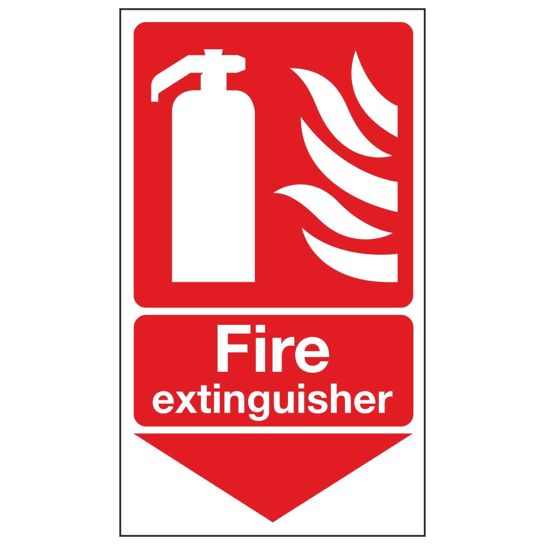 Fire Extinguisher Arrow Logo - Fire extinguisher / Arrow Down – Linden Signs & Print