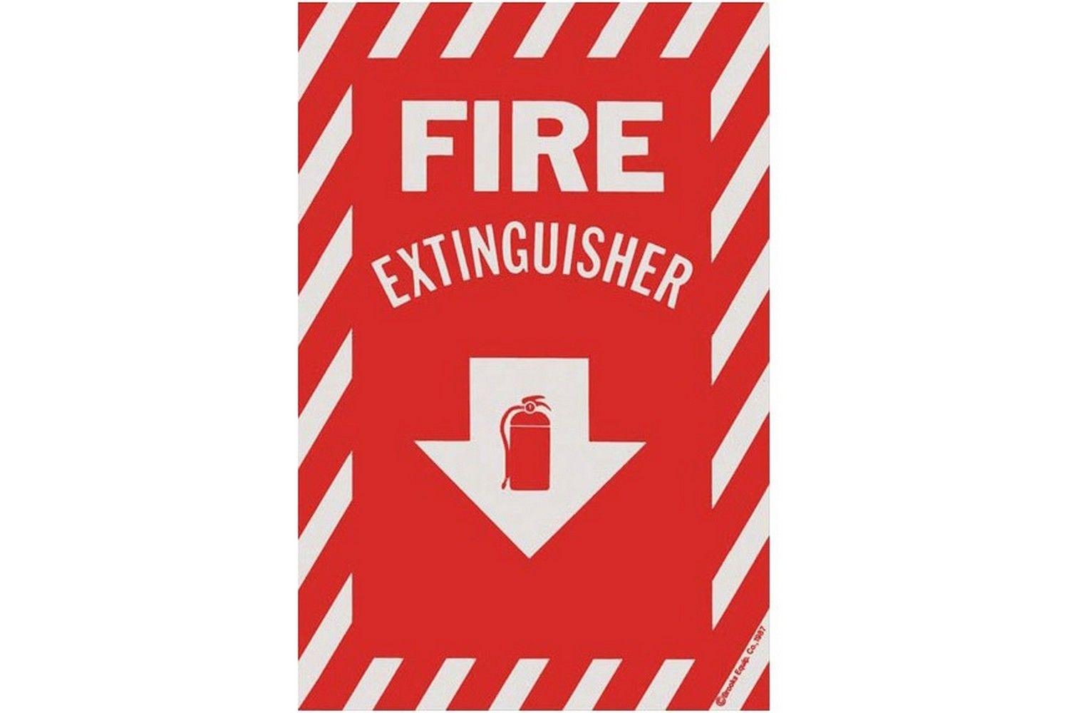 Fire Extinguisher Arrow Logo - FIRE EXTINGUISHER ARROW SIGN X 12