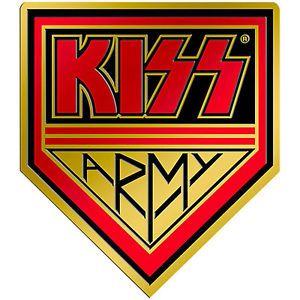 Kiss Army Logo - KISS Army Logo Gold Metal Reflective Mirror Finish Sticker | eBay
