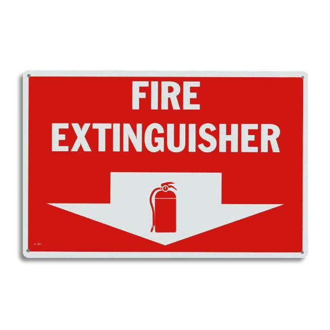 Fire Extinguisher Arrow Logo - Metal Fire Extinguisher Arrow Sign - 12