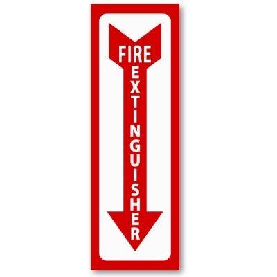 Fire Extinguisher Arrow Logo - Fire Extinguisher Arrow Sign- Adhesive
