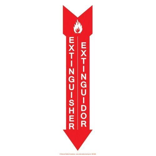 Fire Extinguisher Arrow Logo - Buy National Safety Compliance M126E, Fire Extinguisher Arrow Sign