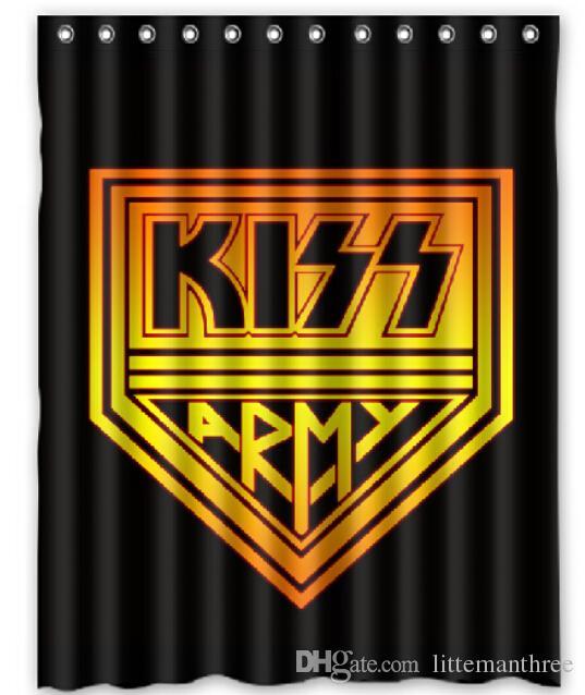 Kiss Army Logo - Logo Kiss Army Design Shower Curtain Size 140 X 180 Cm Custom