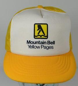 Yellow Pages Fingers Logo - Vintage Mountain Bell Yellow Pages Trucker Hat Mesh Snapback Foam ...