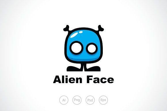 Alien Face Logo - Alien Face Logo Template ~ Logo Templates ~ Creative Market