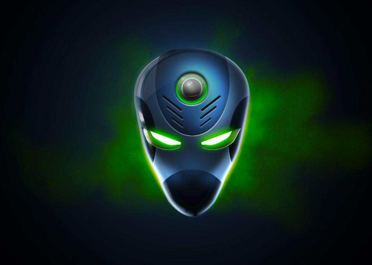 Alien Face Logo - Draw an alien face in Photoshop - CienelDotNet Webmaster Tutorials