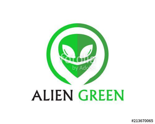 Alien Face Logo - Alien face icon vector logo and symbols template app Stock image